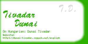 tivadar dunai business card